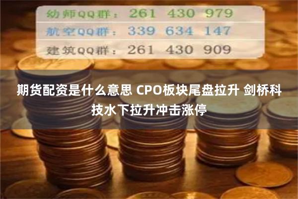 期货配资是什么意思 CPO板块尾盘拉升 剑桥科技水下拉升冲击涨停